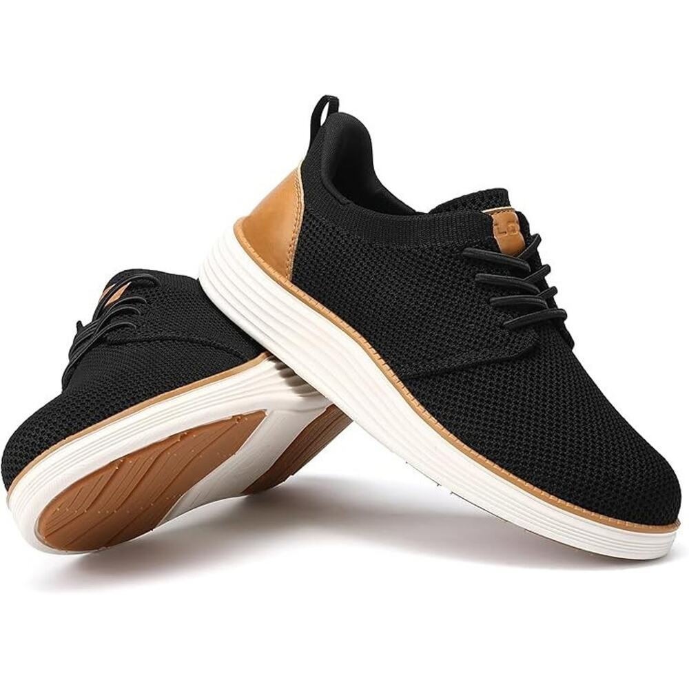 Boy's Slip On Casual Dress Sneaker, Comfortable Oxfords, Black, Size 7
